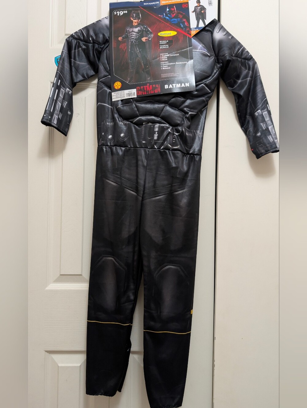 Batman Kids Black Muscle Chest Costume
